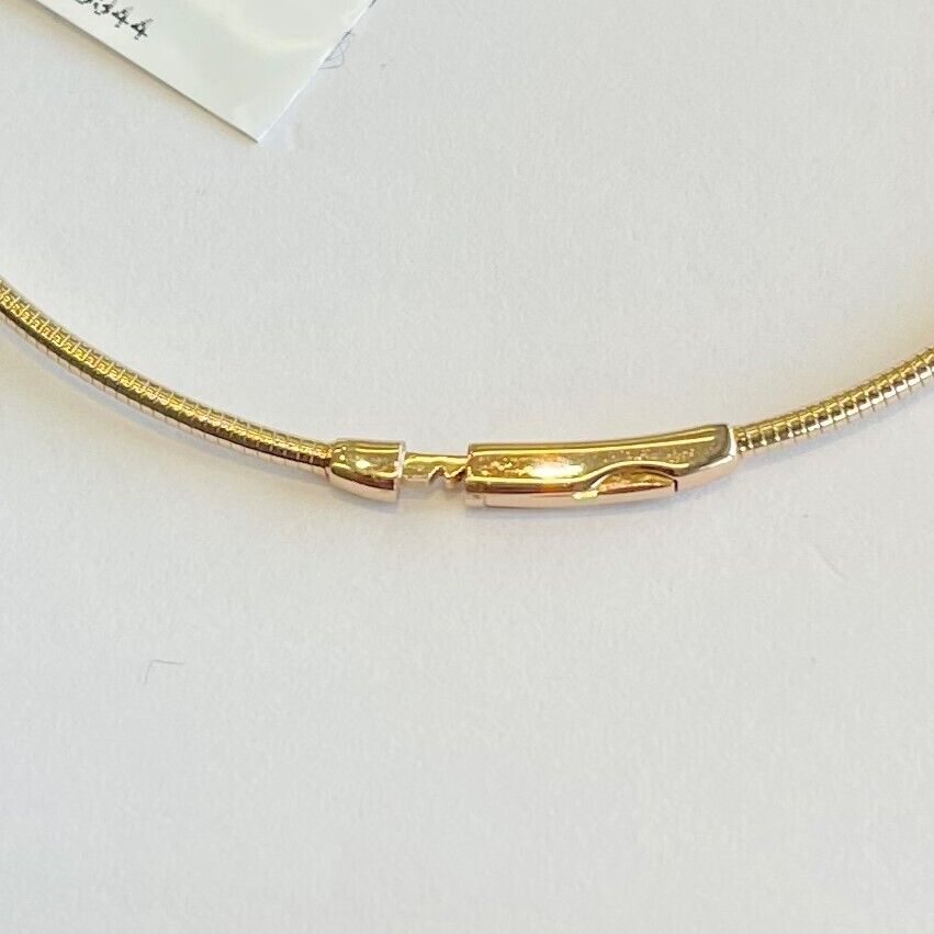 Brand New 14k Rose Gold and Bezel Set Diamond Bangle Bracelet 7"