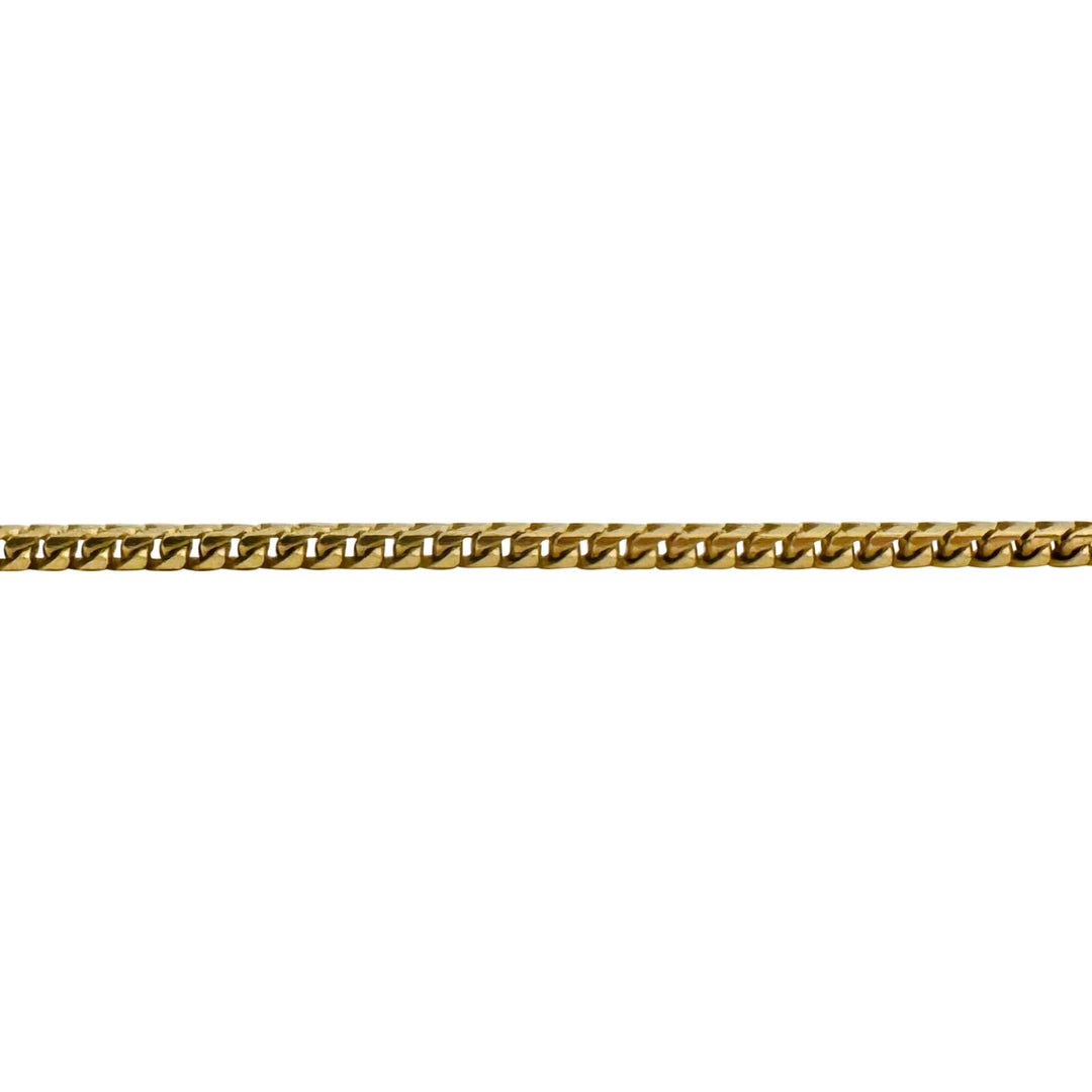 18k Yellow Gold 82.4g Heavy Long 3.5mm Squared Franco Link Chain Necklace 30"