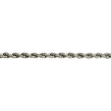 14k White Gold 40.5g Solid Diamond Cut 4.5mm Rope Chain Necklace 22"