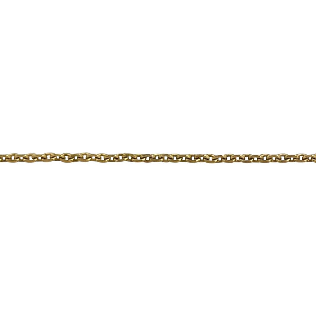 18k Yellow Gold 7g Solid Very Thin 1.5mm Cable Link Chain Necklace 25"