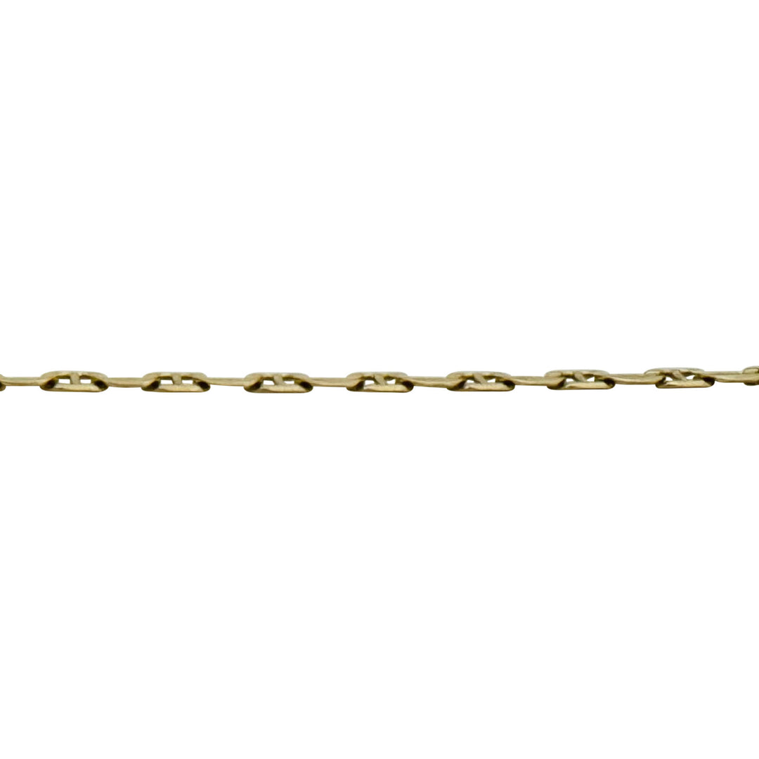 14k Yellow Gold 13g Semi Solid 4mm Mariner Gucci Link Chain Necklace Italy 21"