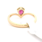 Brand New Rhodolite and Diamond Ring in 14k Yellow Gold Size 7