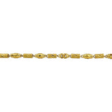 24k Pure Yellow Gold 15.3g Diamond Cut 3.5mm Open Cylinder Link Necklace 20"