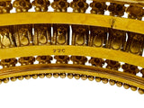 22k Yellow Gold 40.4g Solid Heavy Wide 25mm Fancy Beaded Bangle Bracelet 7.85"