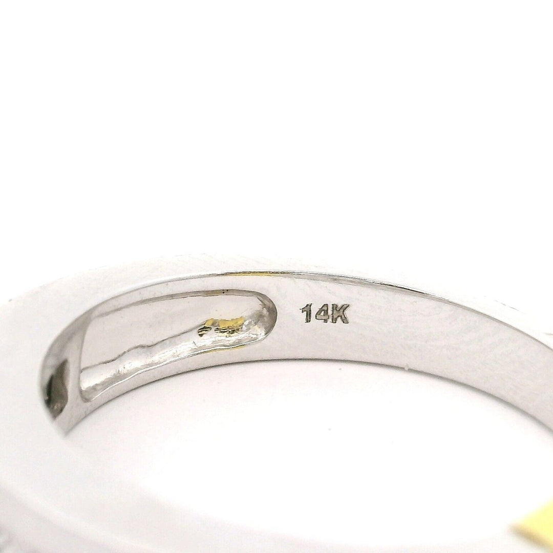 Brand New Men's Channel Set Diamond Band Ring in 14k White Gold Size 10