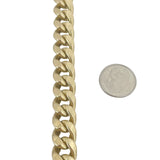 14k Yellow Gold 61.3g Hollow Thick 11mm Cuban Curb Link Chain Necklace 21"
