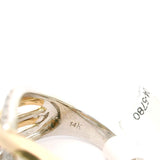 Brand New 14k Yellow and White Gold Interlace Diamond Ring Size 8