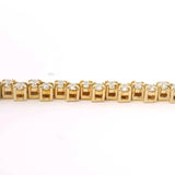 Brand New 14k Yellow Gold and 3ct Diamond Offset Tennis Bracelet 7"