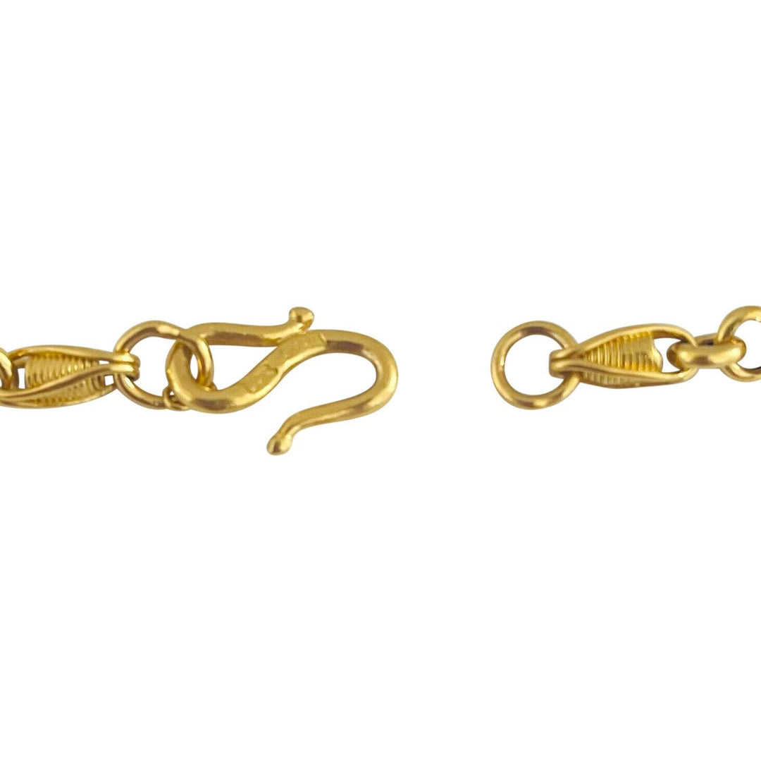 24k Pure Yellow Gold 14.8g Solid Ladies 5mm Fancy Cable Link Bracelet 7.5"