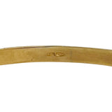 18k Yellow Gold 5.7g Solid Diamond Cut 3mm Fancy Bangle Bracelet Italy 7.5"