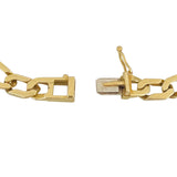 18k Yellow Gold 15.6g Ladies 6mm Squared Curb Link Bracelet 7"