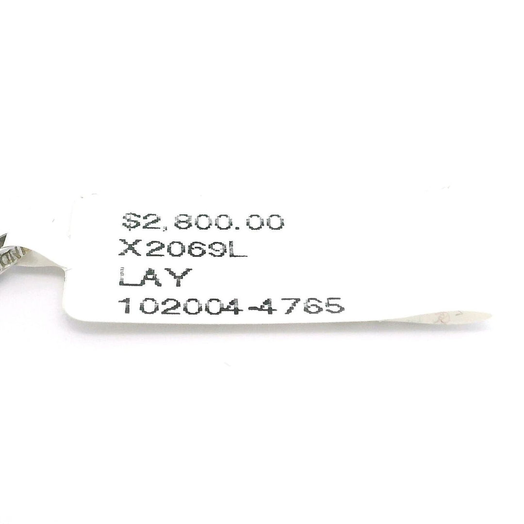 Brand New 14k White Gold and 0.77ct Diamond Swirl Pendant Necklace 20"