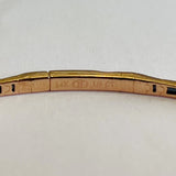 Brand New 14k Rose Gold and Diamond Bangle Bracelet 7"