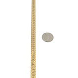 14k Yellow Gold 43.3g Solid Thick 7mm Herringbone Link Necklace Italy 18.5"