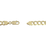 14k Yellow Gold 30.6g Diamond Cut 7mm Curb Link Chain Necklace 26"