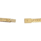 14k Yellow Gold 43.3g Solid Thick 7mm Herringbone Link Necklace Italy 18.5"