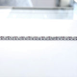 Brand New 14k White Gold Ruby and Diamond Tennis Bracelet 7"