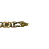 18k Yellow & White Gold 10.2g Men's Two Tone 5mm Fancy Link Bracelet Italy 8.25"