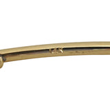 14k Yellow Gold 17.6g Ladies Fancy Curved Flex Cuff Bangle Bracelet 7.5"