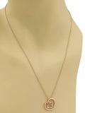 Louis Vuitton Monogram 18k Pink Gold Floral Heart Pendant Necklace 16.5"