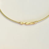 Brand New 14k Rose Gold and Diamond Bangle Bracelet 7"