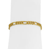 24k Pure Yellow Gold 15.7g Solid Ladies 4.5mm Figaro Link Bracelet 7"
