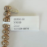 Brand New 14k Rose Gold 1ct Diamond Circle Link Bracelet 7"