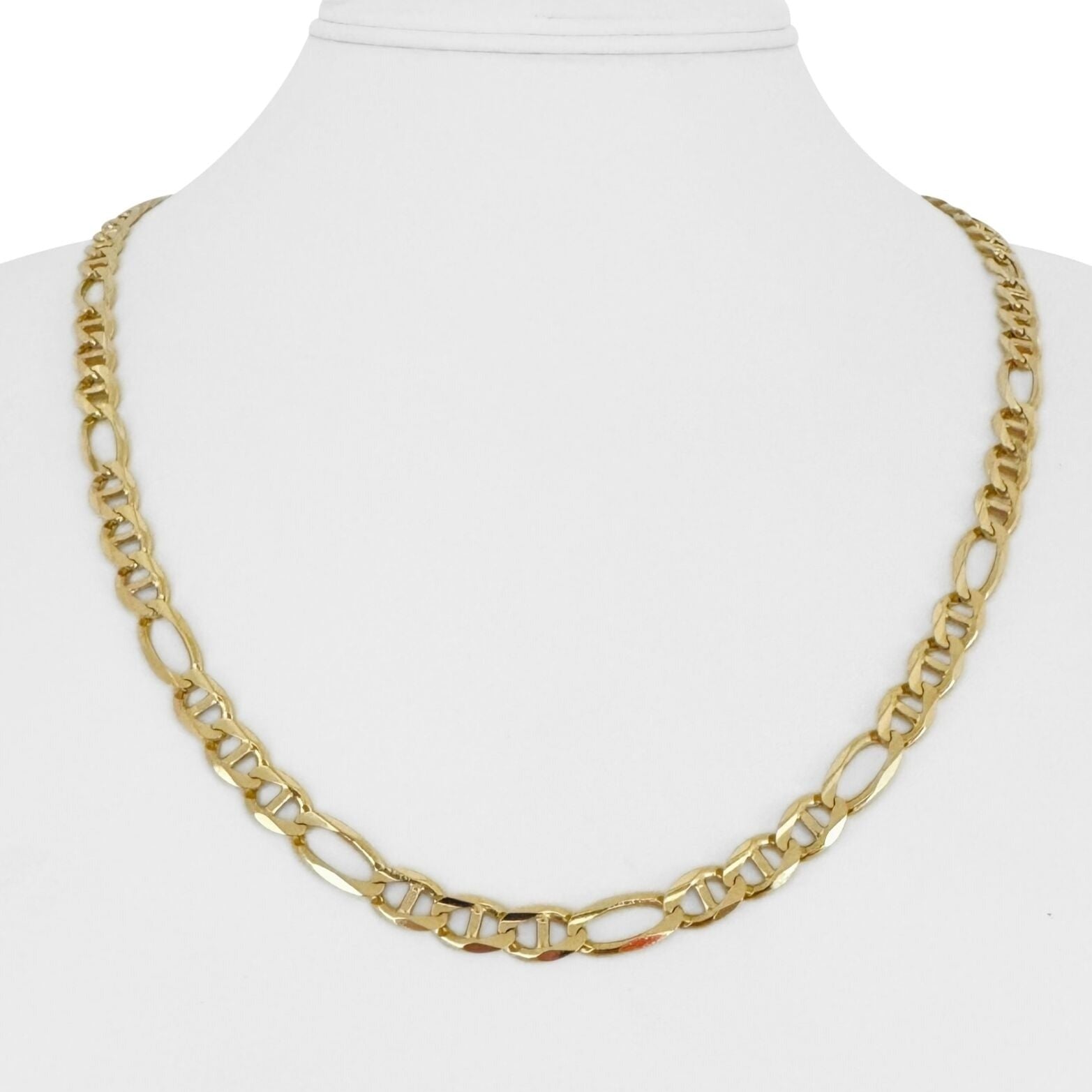 Gold Figaro Chains - 10kt or 14kt Solid Gold | Lirys Jewelry 14kt / 9.5mm / 28