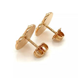 Tiffany & Co. 18k Rose Gold Please Return LOVE Heart Stud Earrings