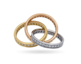 Cartier Trinity 18k Tricolor Gold and 1.60ct Diamond Triple Band Ring Size 5.5