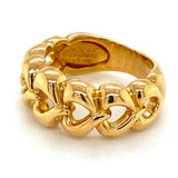 Van Cleef & Arpels 18k Yellow Gold Open Hearts Ring Size 5
