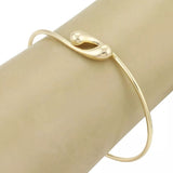 Tiffany & Co. Elsa Peretti 18k Yellow Gold Tear Drop Bypass Bangle Bracelet 7"