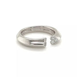 Tiffany & Co. Picasso Tenderness Diamond 18k White Gold Cuff Band Ring Size 5