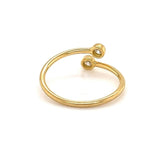 Tiffany & Co. Elsa Peretti 18k Yellow Gold Diamond Bypass Ring Size 4.5