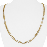 22k Yellow Gold 10g Hollow 4.5mm Curb Link Chain Necklace 25"