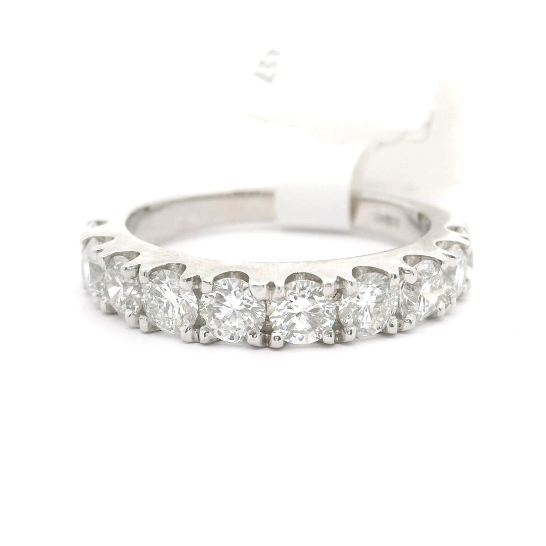 Brand New 1.5ct Natural Diamond Half Eternity Wedding Band Ring Size 6.75