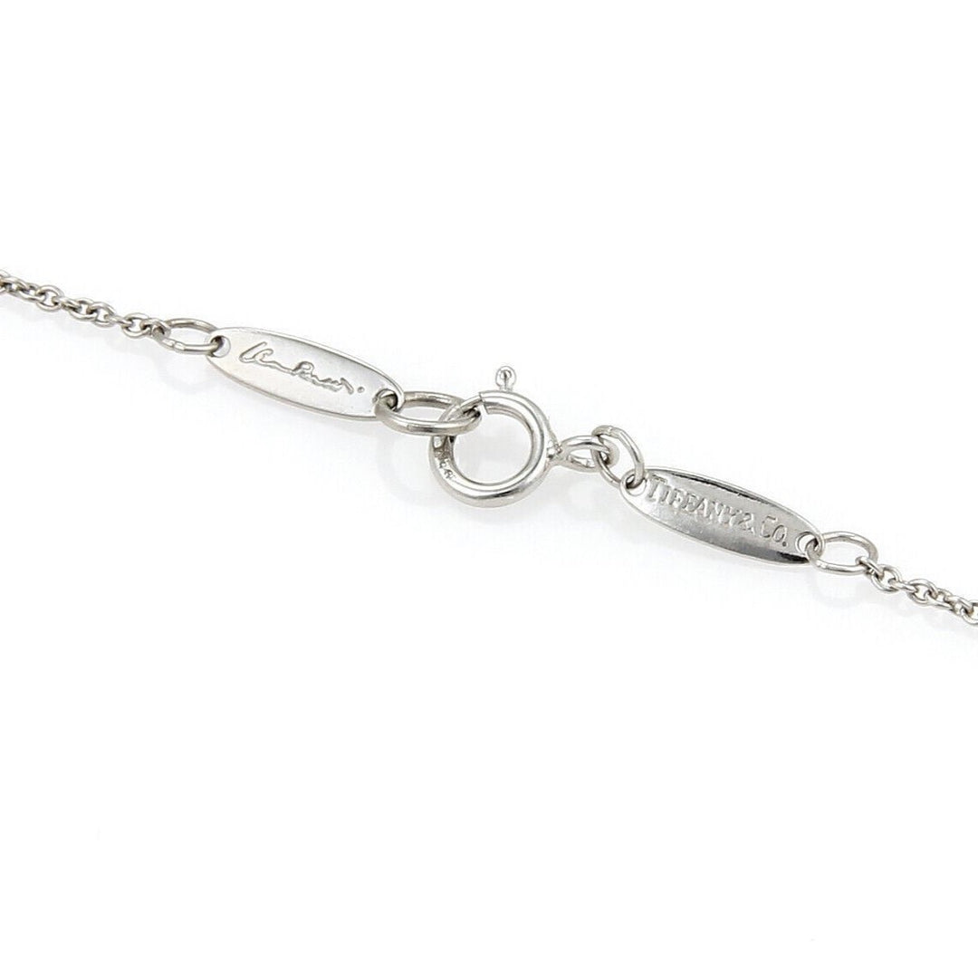 Tiffany & Co. Elsa Peretti Mini Platinum Cross Pendant Necklace 16"