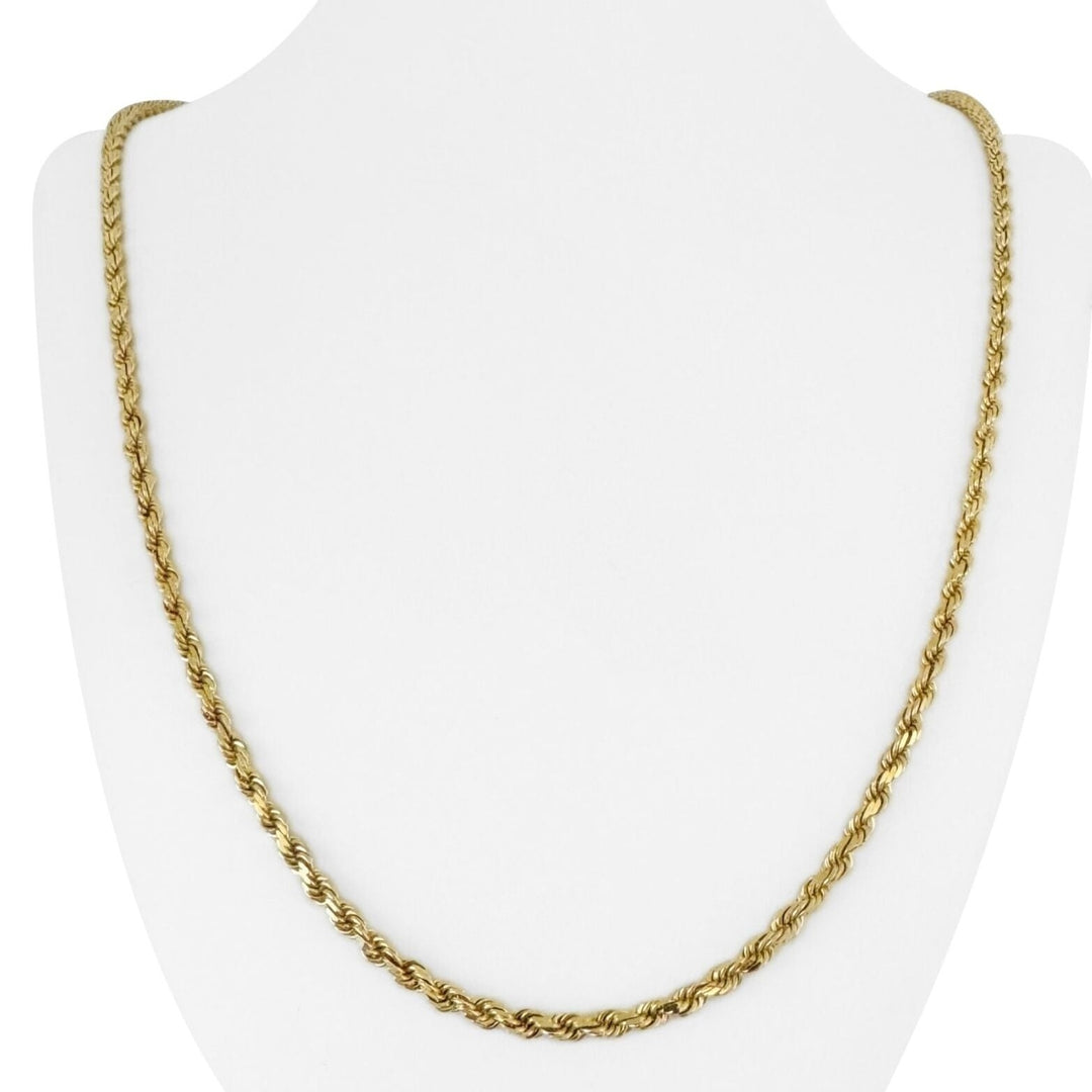 14k Yellow Gold Rope Chain 3 mm