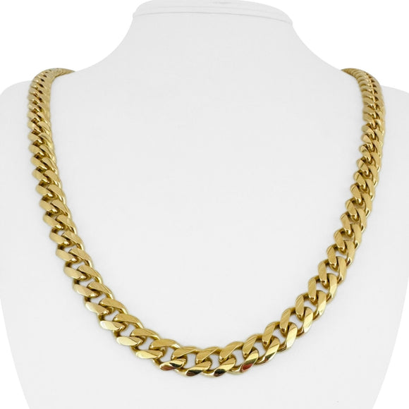 10k Yellow Gold 95.3g Solid Heavy 8.5mm Men's Cuban Link Chain Necklace 24
