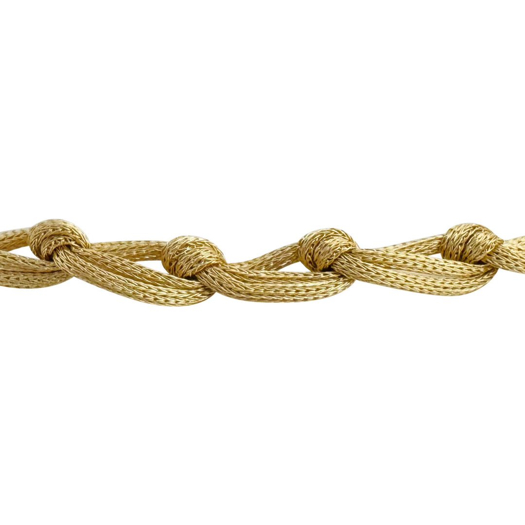 14k Yellow Gold 35.9g Ladies 9mm Fancy Braided Knot Mesh Necklace 18"