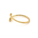 Tiffany & Co. Elsa Peretti 18k Yellow Gold Diamond Bypass Ring Size 4.5