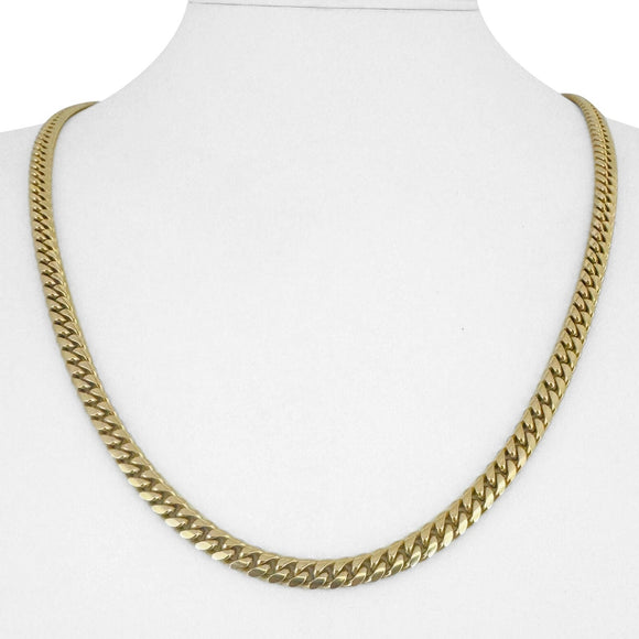 14k Yellow Gold 47.4g Solid Heavy 5mm Cuban Link Chain Necklace 22