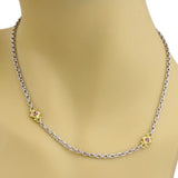 Judith Ripka 18k Yellow Gold & Sterling Silver Pink Tourmaline Station Necklace