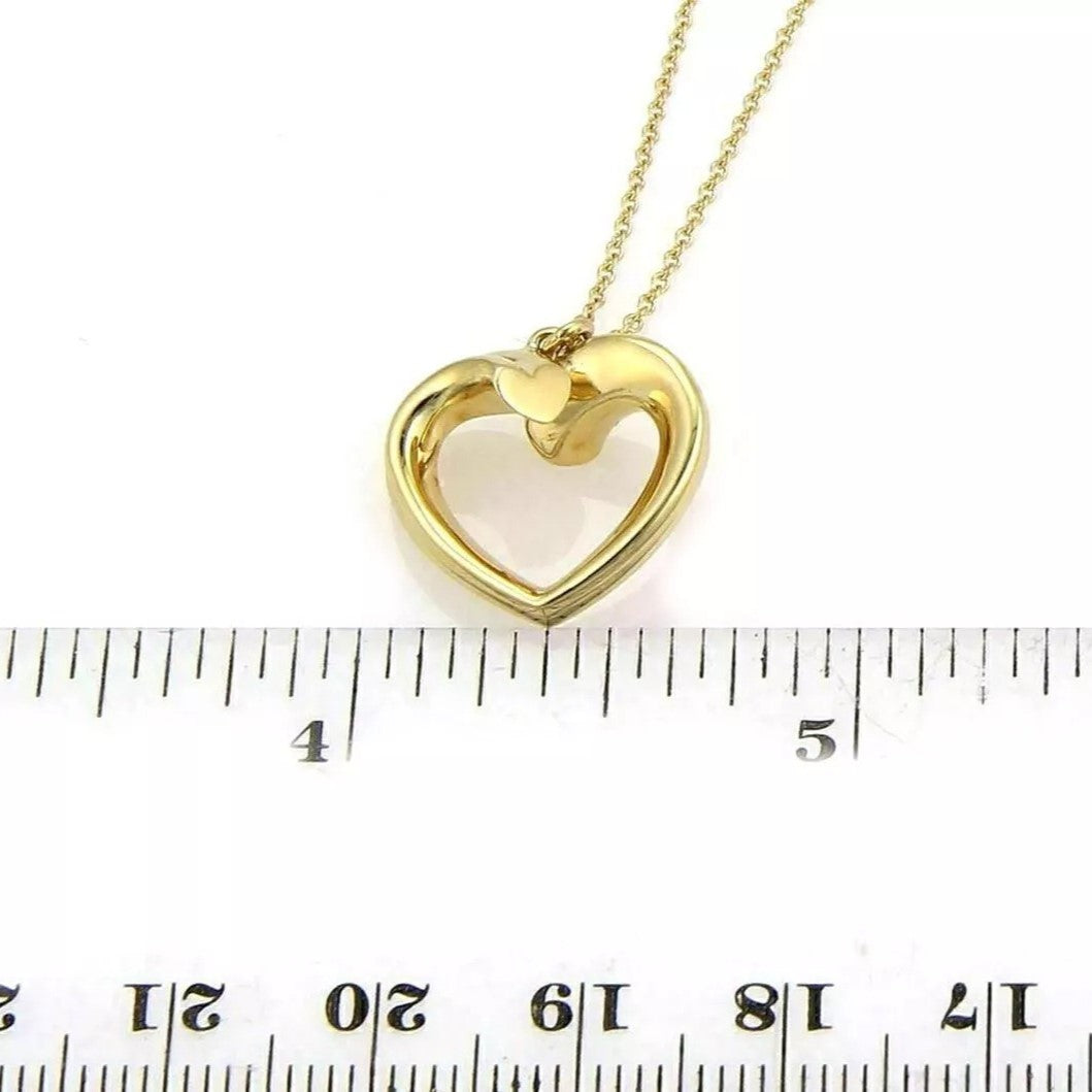 Tiffany & Co. Picasso Tenderness 18k Yellow Gold Heart Pendant Necklace 16"