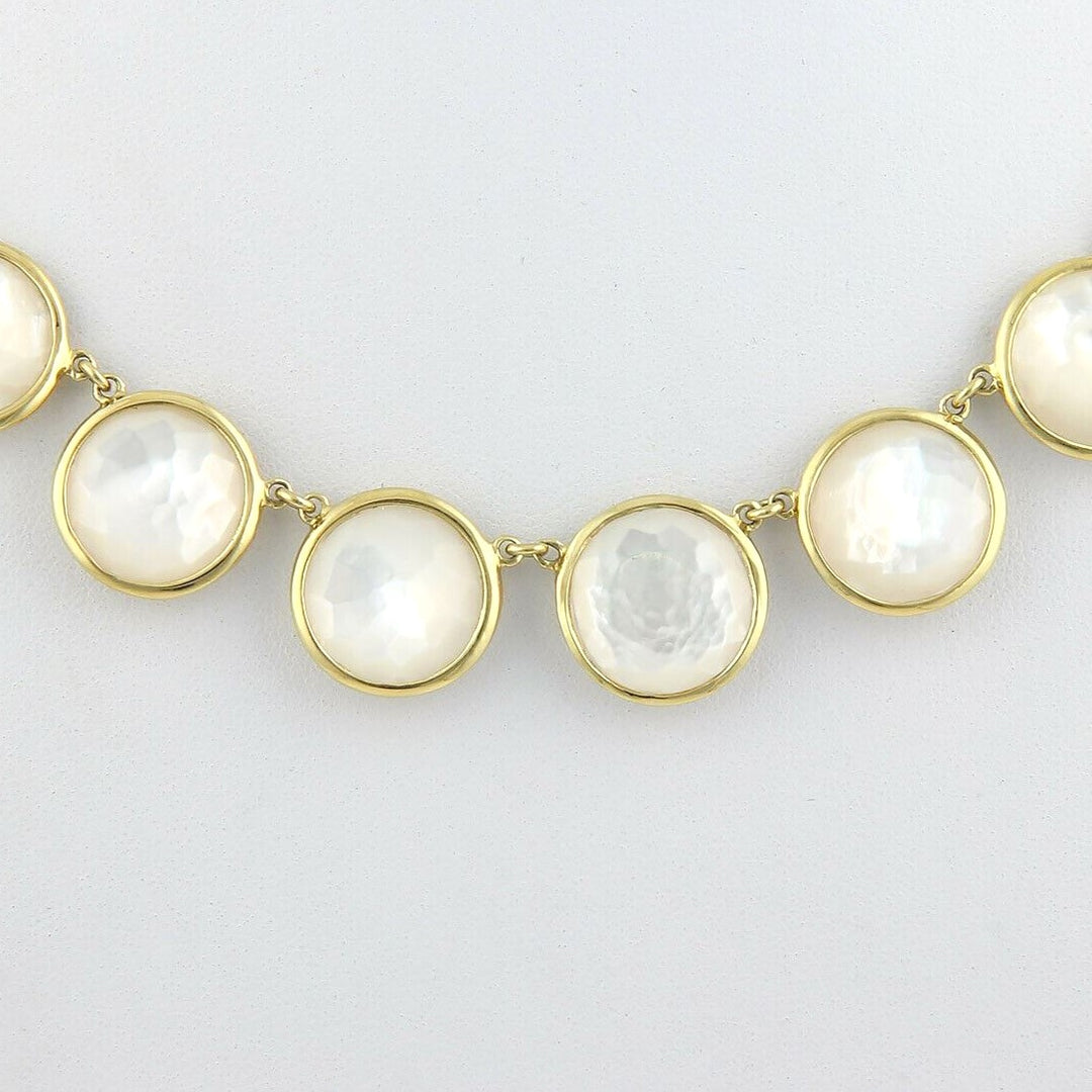 Ippolita Lollipop Rock Candy Mother Of Pearl 18k Yellow Gold Necklace 16.5"