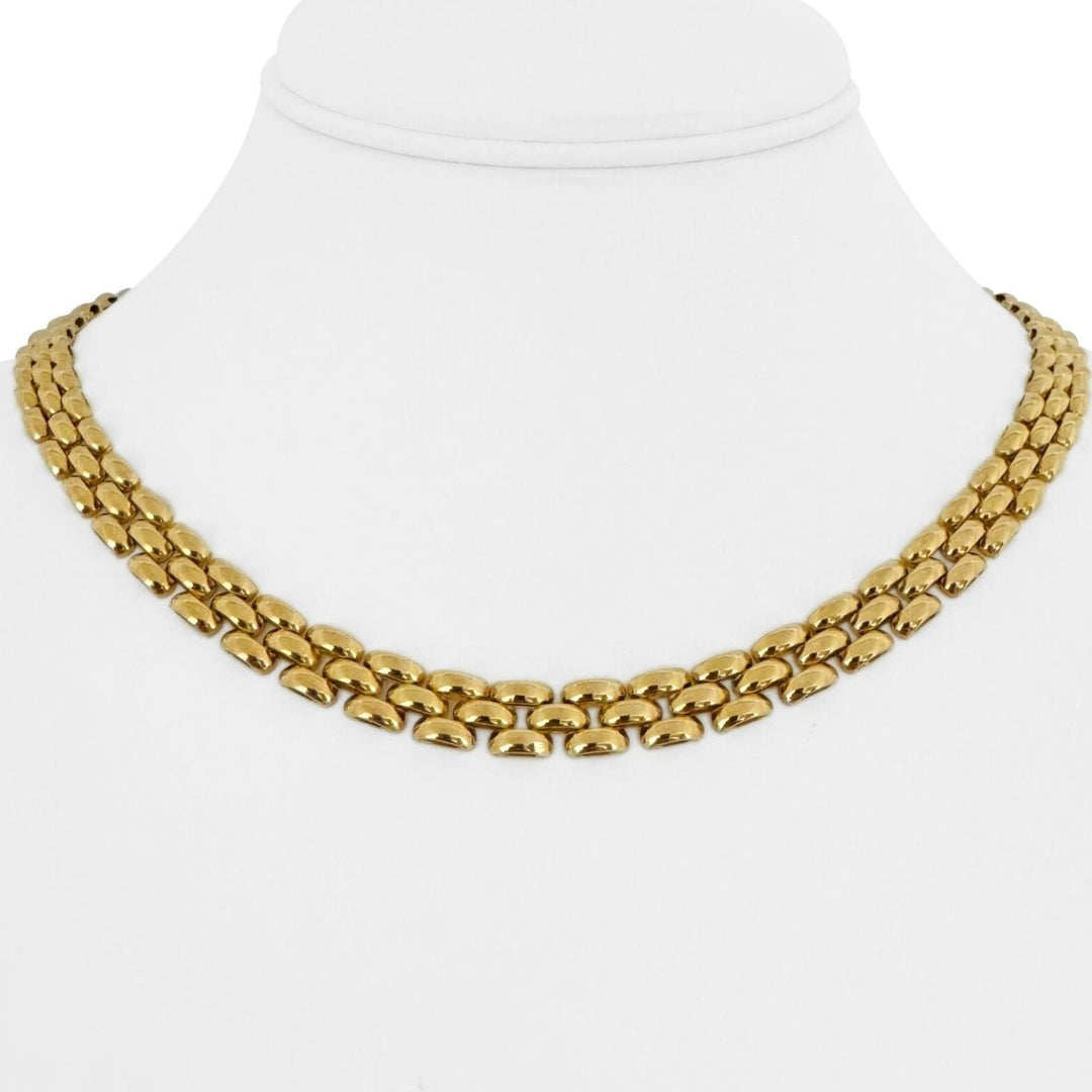 14k Yellow Gold 33.6g Ladies Polished 8mm Panther Link Necklace Italy 18"
