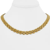 14k Yellow Gold 33.6g Ladies Polished 8mm Panther Link Necklace Italy 18"