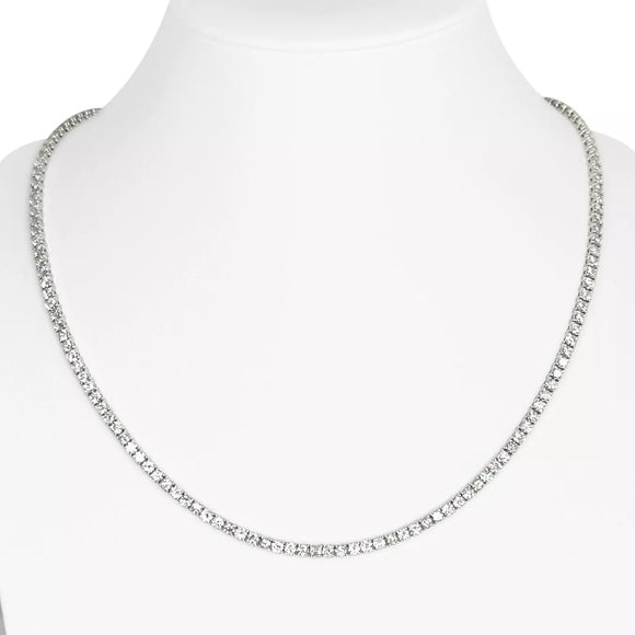 Brand New 14cttw Natural Diamond Tennis Necklace in 14k White Gold 18