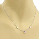 Tiffany & Co. Peretti Color By The Yard Ruby Diamond Platinum Necklace 16"