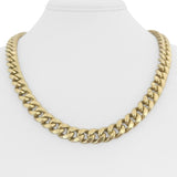 14k Yellow Gold 61.3g Hollow Thick 11mm Cuban Curb Link Chain Necklace 21"